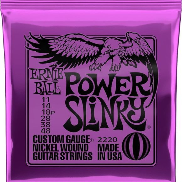 2-Pack Ernie Ball Power Slinky Nickel Wound Electric Guitar Strings 11-48 Gauge - Picture 1 of 3